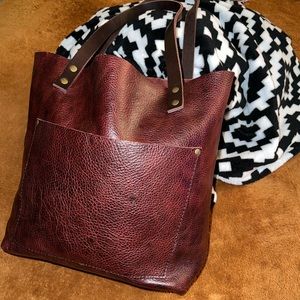 Portland Leather Goods Almost Perfect Small Classic Tote (Oxblood)